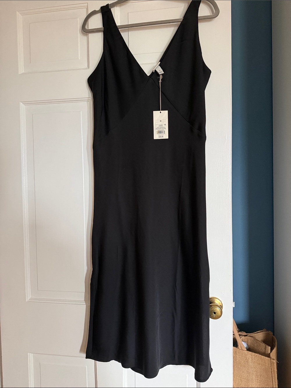 Target Black V-Neck Midi Slip Dress